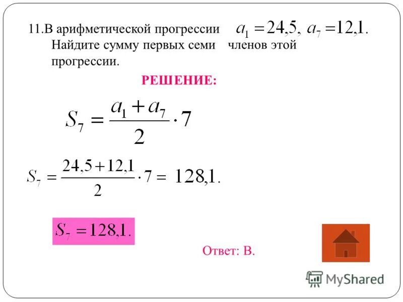 Сколько отрицательных членов прогрессии