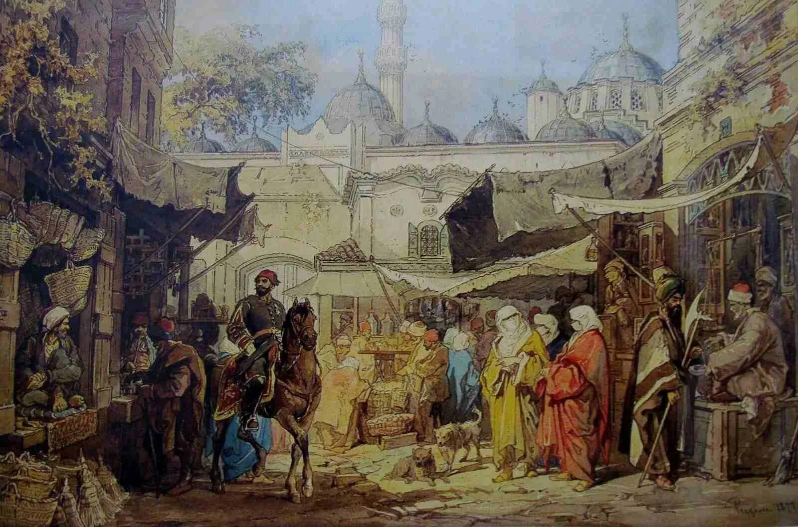 Империи нового времени. Амадео Прециози. Османская Империя 1855. Торговля в Османской империи.