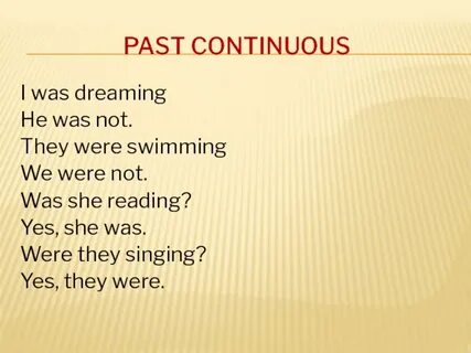 Предложения past continuous