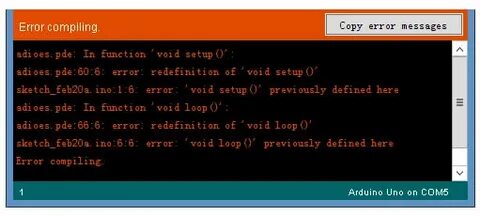 In function void setup