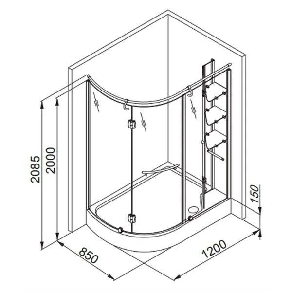 Какой размер душа. Душевая кабина aquaform etna (14099). aquaform душевая кабина aquaform etna (14099). душевой уголок aquaform etna l 120см*85см. размеры душевых кабин угловых 120 х80.