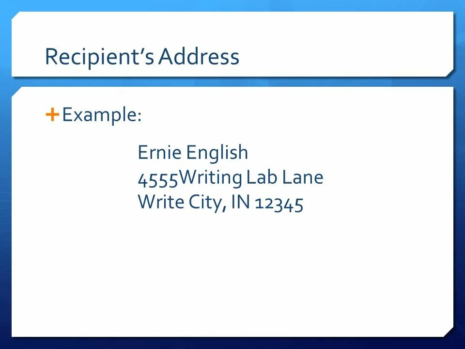 Recipient address что это такое. English address example. Address example. Recipient.972536405630. Address перевести