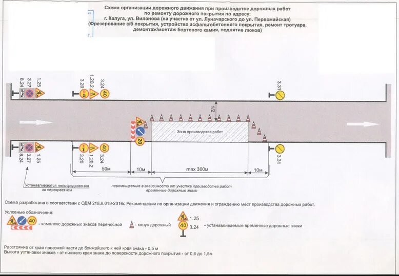 Время проведения дорожных работ