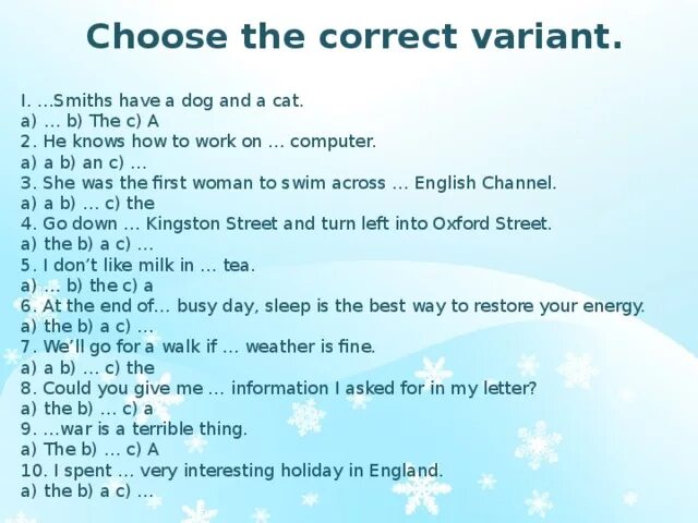 Choose the correct variant ответы. Английский choose the correct variant first. Choose the correct variant тест. Tim liked going to the