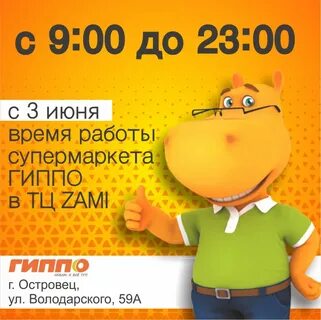 Гиппо время работы