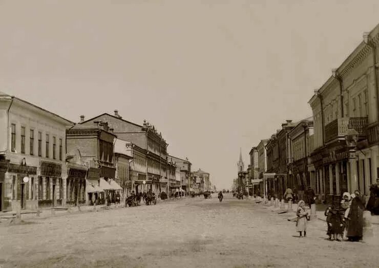 Дореволюционная самара. Самара 19 век. Соборная улица Самара. Дворянская улица Старая Самара. Самара 1890.