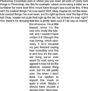 I write this text