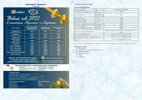 Санатории с новогодней программой 2025