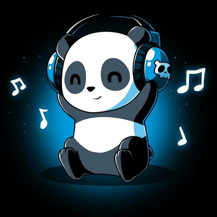 Cute music. Панда на аву. Панда аватар. Панда арт. Панда в наушниках.
