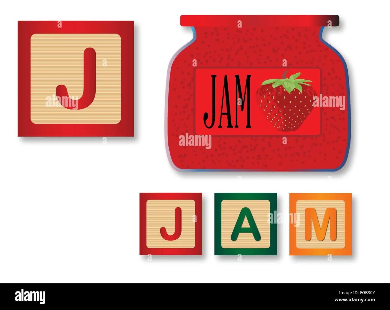 Карточки j for Jam. Картинки на английском джем. Английская Jam с рисунками. Карточки с английскими буквами j Jam.