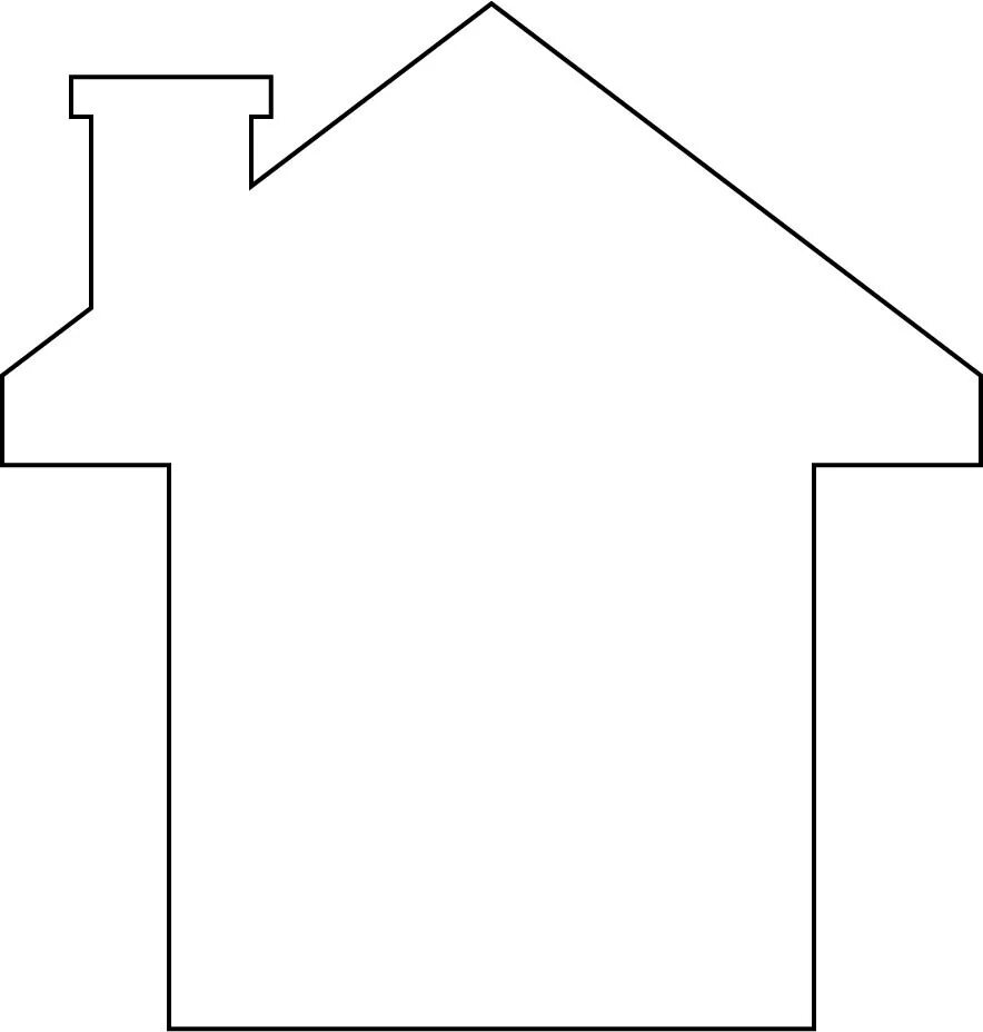 Make an outline. House Template. House Printable. House Shape. Cut out House.