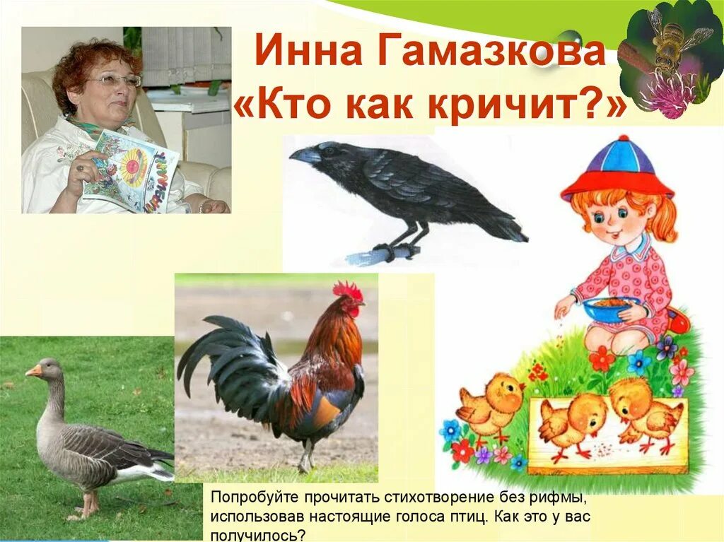 Стих кто как кричит. Кто как кричит Гамазкова. Стихотворение кто как кричит. Стих кто как кричит Гамазкова.