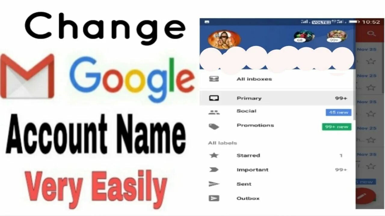 Change gmail