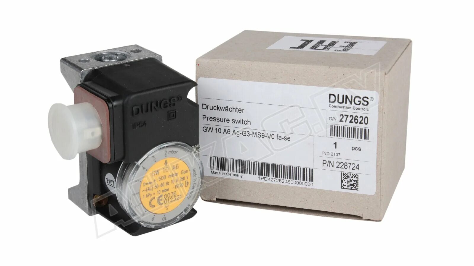 Реле давления Dungs GW 10 A6 1P, арт: 231112 - Товар на картинке можно купить.