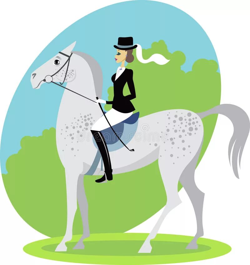 Riding on a white