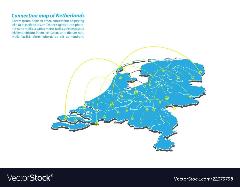 Road connection map. Map of connected memory of internet. map of the netherlands type file pdf.