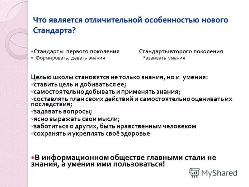 Стандарт 1 поколения