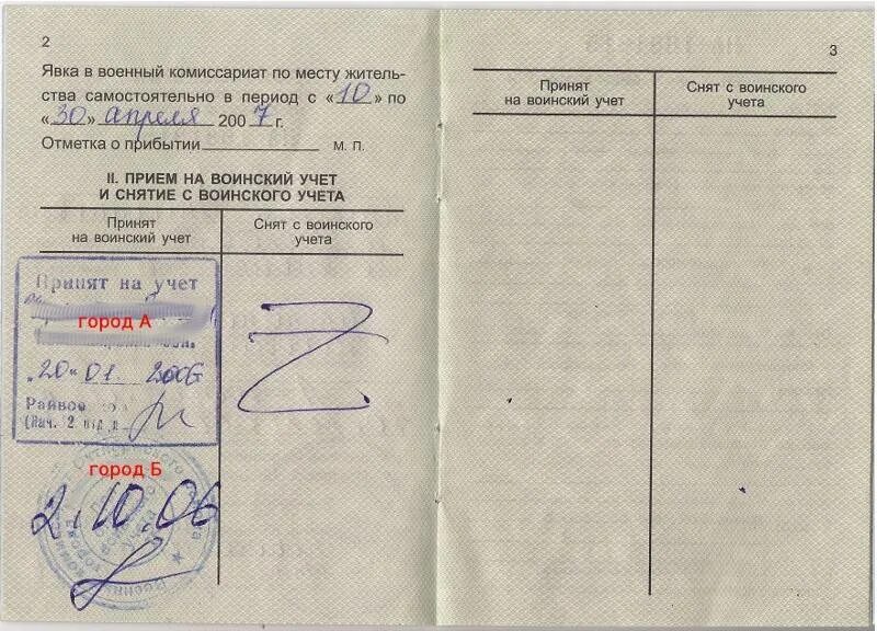 Воинский учет по временной регистрации