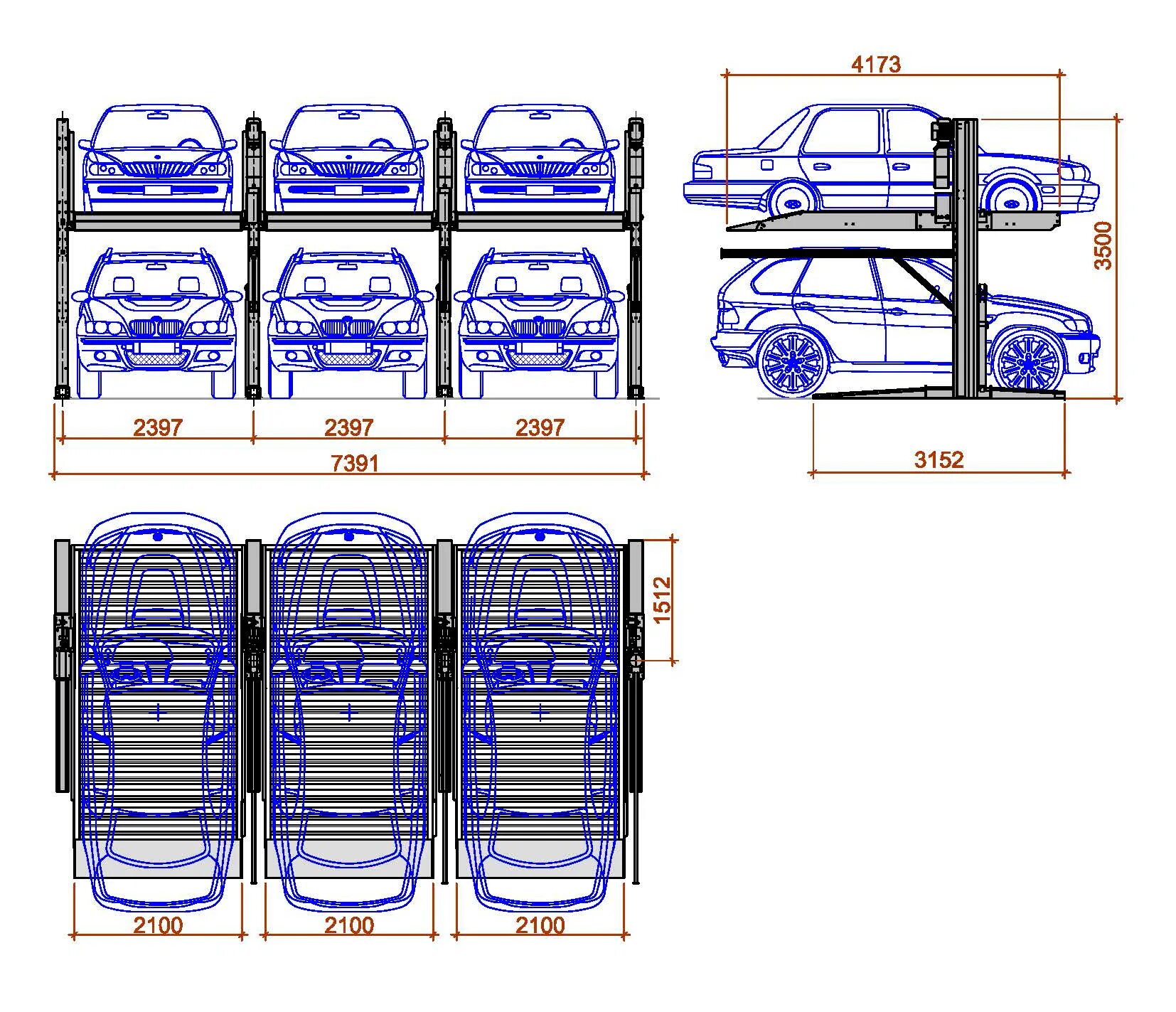 Минимальное машиноместо. Парковочный подъемник чертеж. Парковочный подъемник габариты. Размеры двухъярусной парковки.