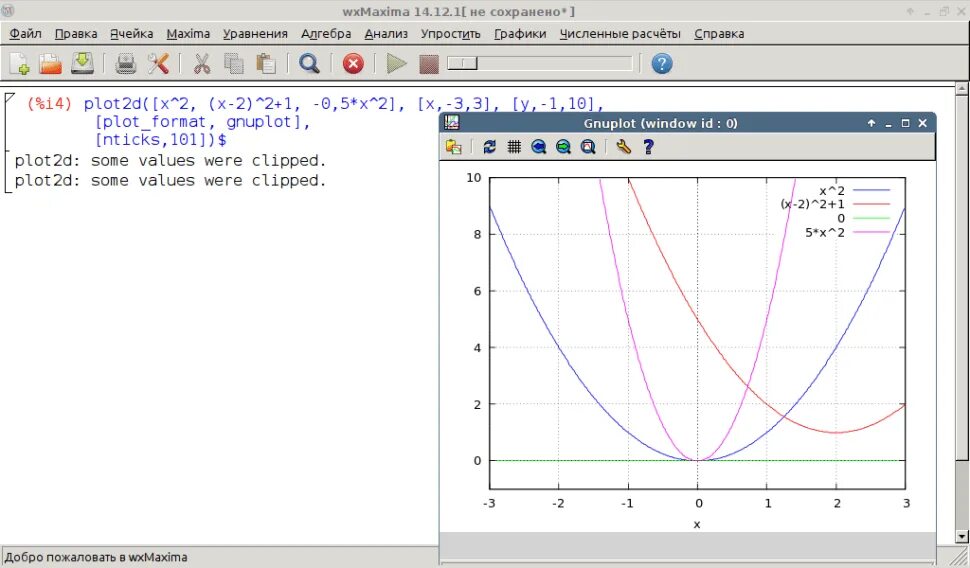 Построение Графика в WXMAXIMA. Построение 2d Графика в WXMAXIMA. WXMAXIMA численные расчёты. Задачи в WXMAXIMA. Качественно построить график