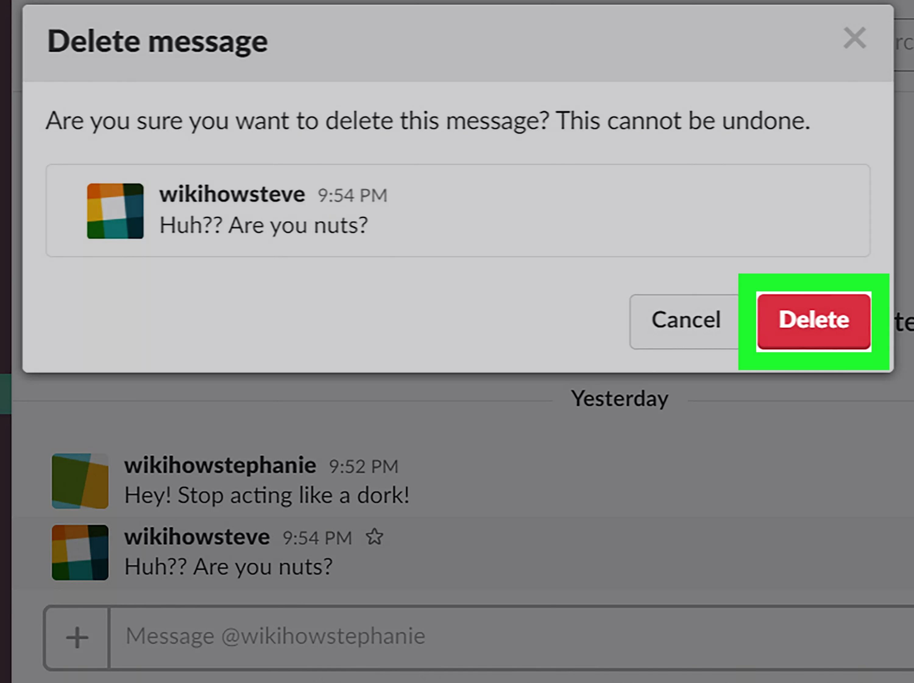 Как удалить личные сообщения. Как удалить сообщение в слаке. slack. как удалить канал в слаке. как в slack создать группу.
