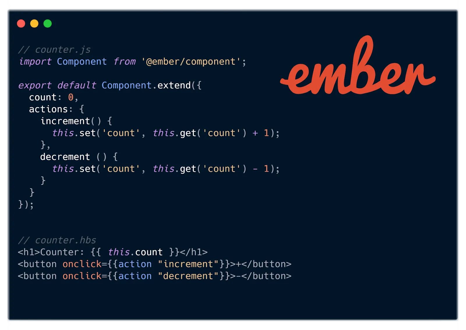 Import counter. Counter js. Ember js примеры. Onclick JAVASCRIPT примеры. Counter on js.