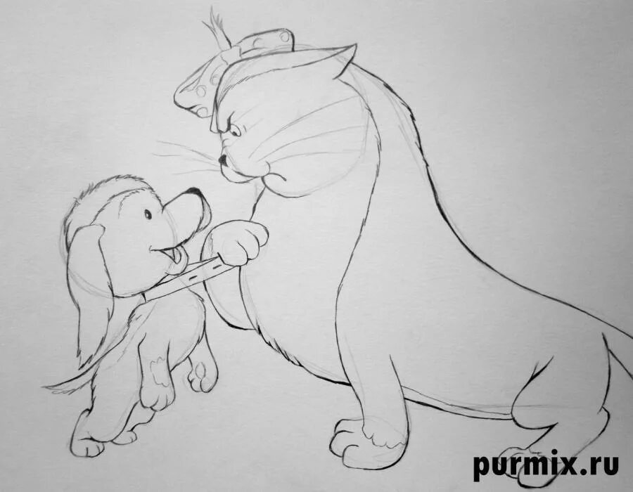 Кошка из карлсона. Рисунок Матильды из Карлсона. Кошка и щенок из Карлсона. Кошка и собака из Карлсона.