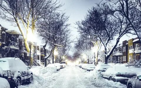 Фото заснеженной улицы