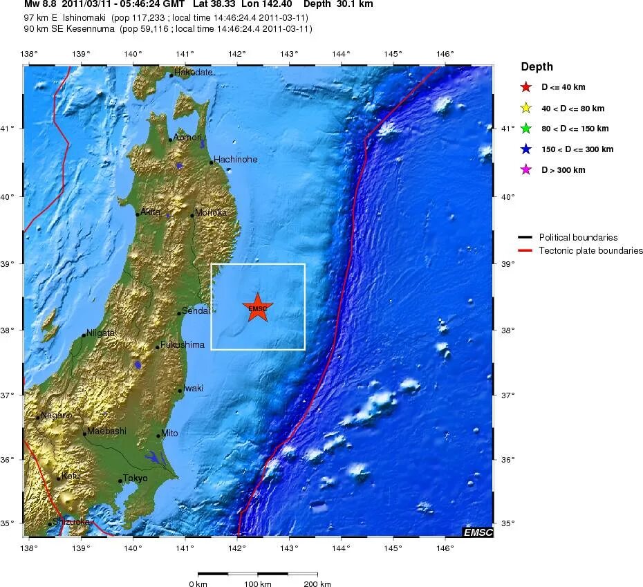 Глубины землетрясений. Землетрясение в Японии 2011 карта. Землетрясение в Японии 2011 Эпицентр. Землетрясение и ЦУНАМИ 2011 года в Тохоку карта. ЦУНАМИ В Японии 2011 на карте.