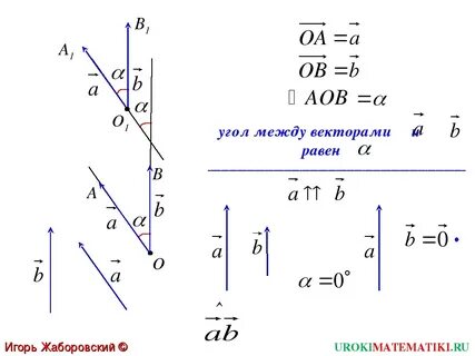Векторы координаты длина угол между векторами