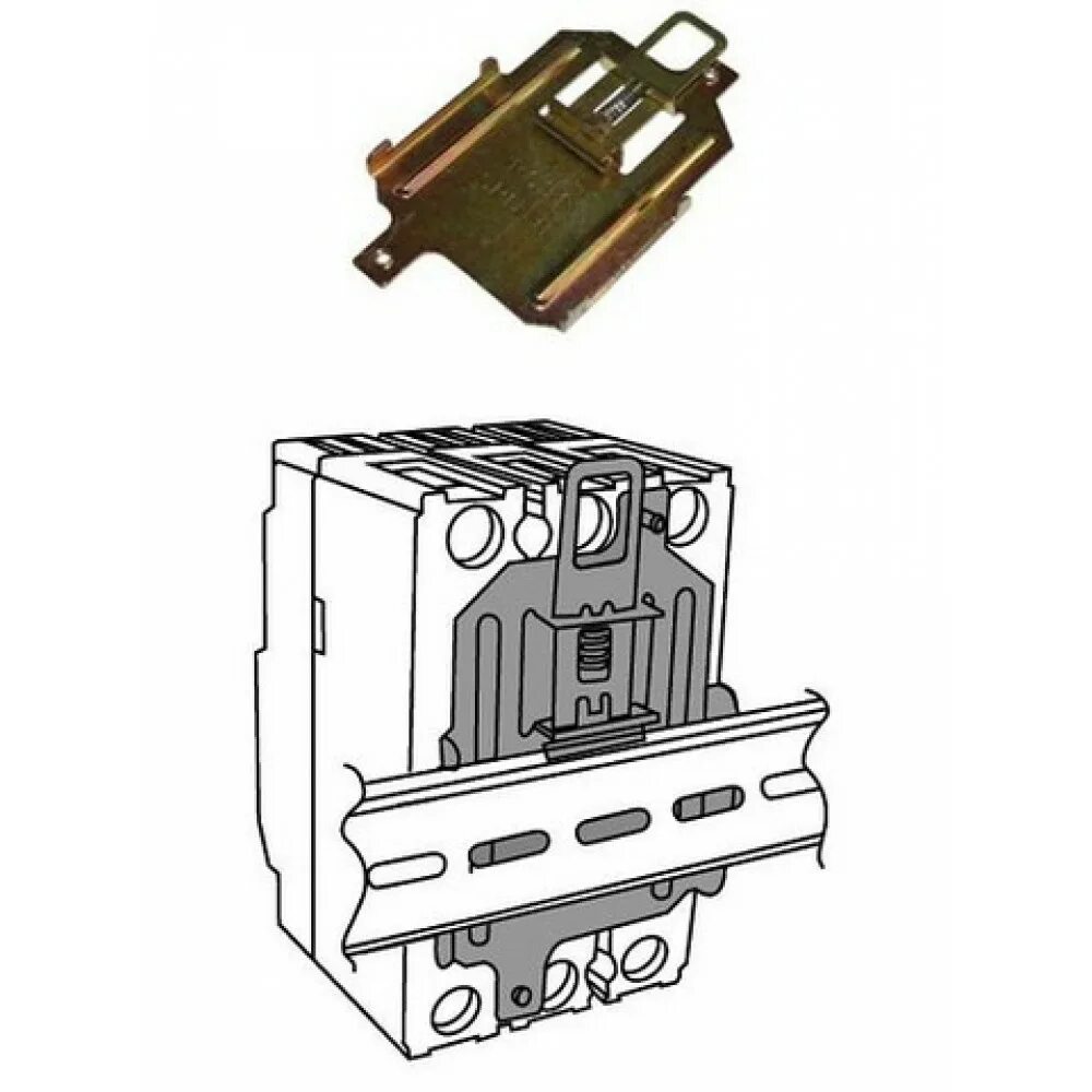 Скоба rcs1 на din-рейку для ва 88-32. Скоба rcs2 для ва 88-33. Как крепится автомат