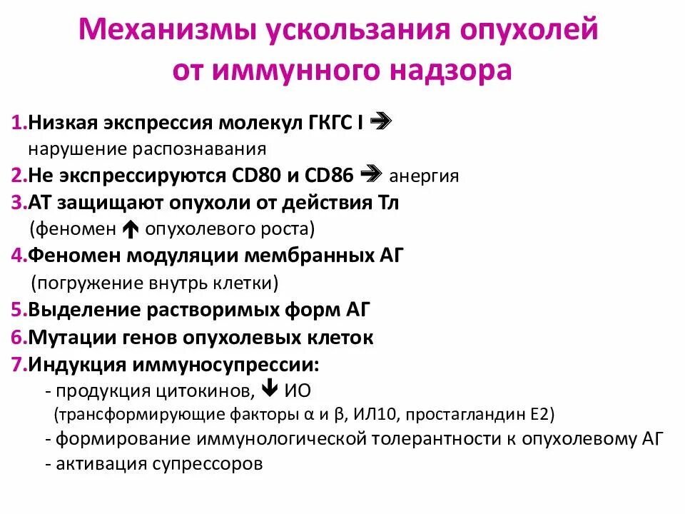 Иммунная супрессия. Механизмы ускользания опухолей от иммунного надзора. Механизм ускользания опухоли от иммунологического контроля. Механизмы «ускользания» опухолей от иммунобиологического надзора.. Механизм ускользания опухоли от иммунологического ответа.