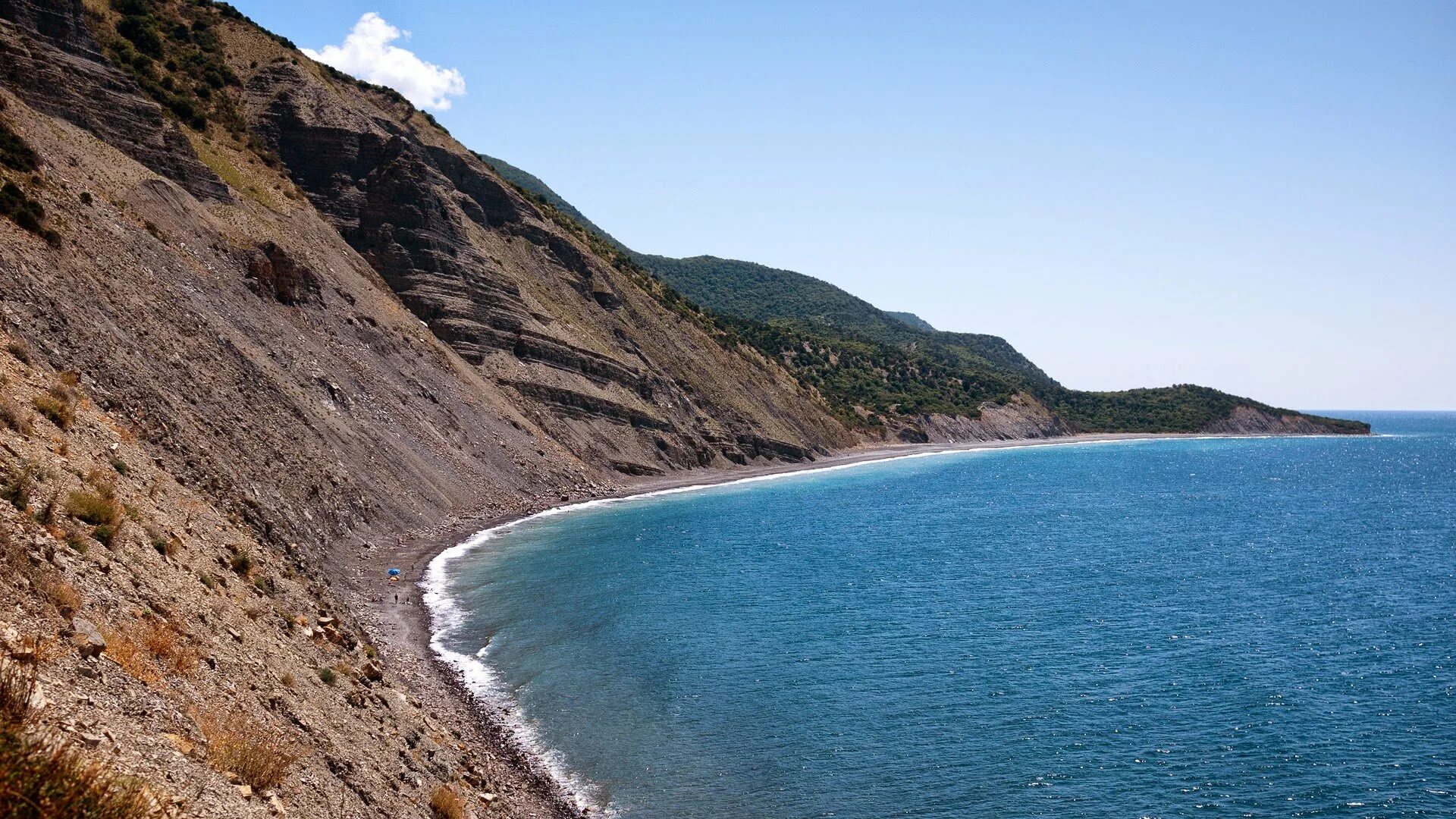 Дикий пляж краснодарского