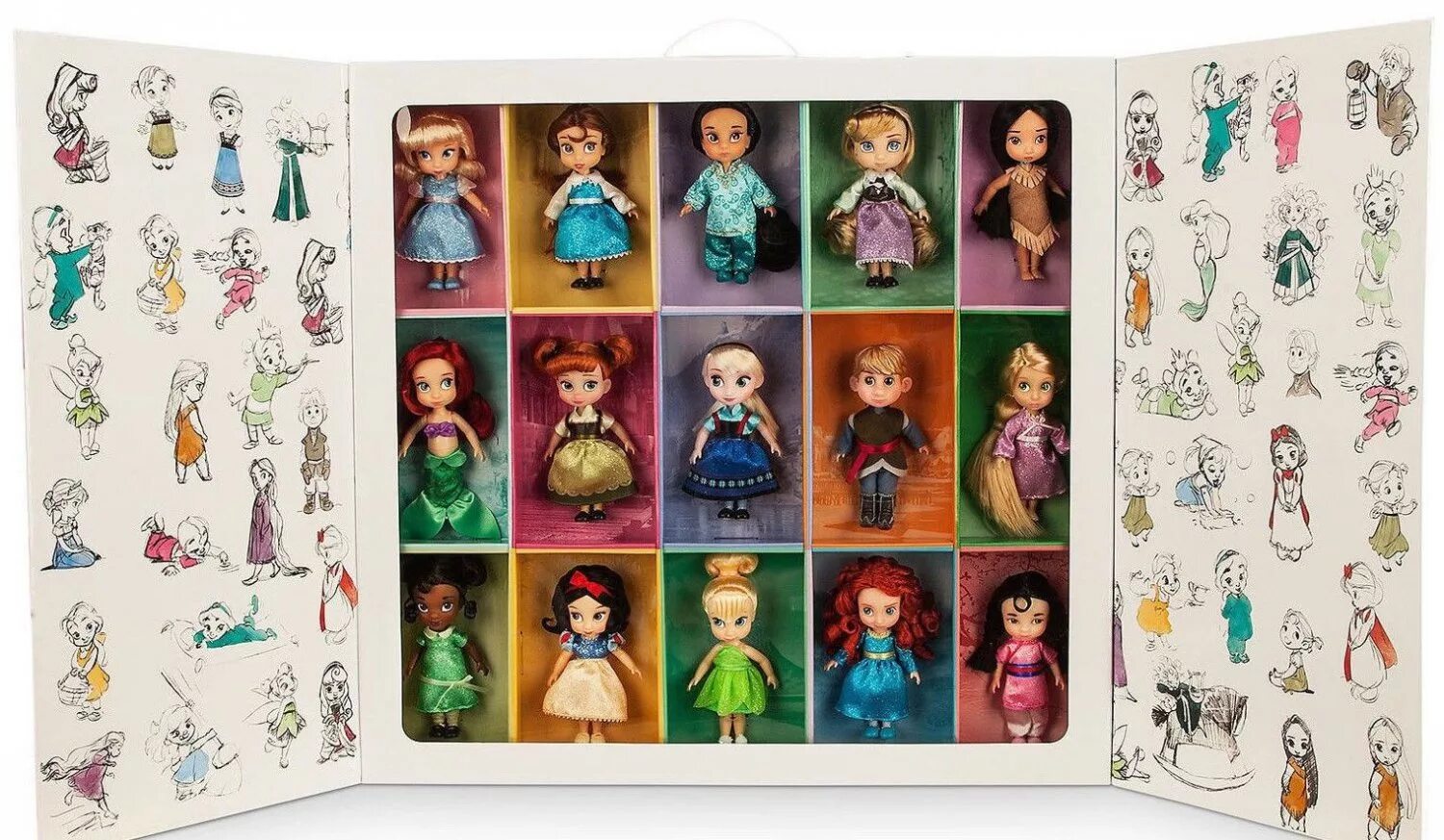 Mini collection. Мини куклы Дисней Аниматорс. Disney Animators' collection Mini Doll Gift Set. Сет кукол принцессы Диснея мини Аниматорс. Disney Animators' collection Mini Doll Gift Set – 5''.
