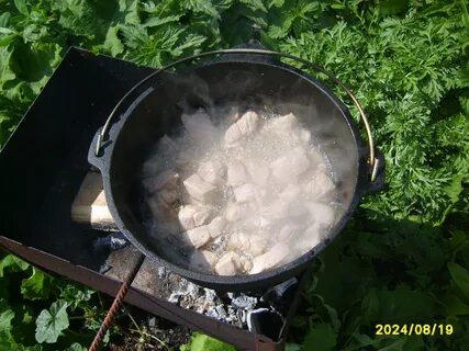 Плов в казане на мангале
