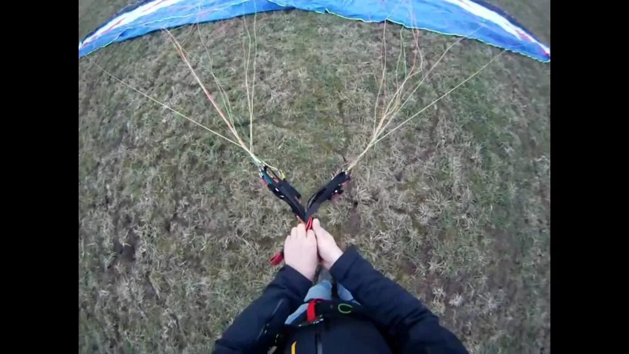 When paragliding you have to look strong
