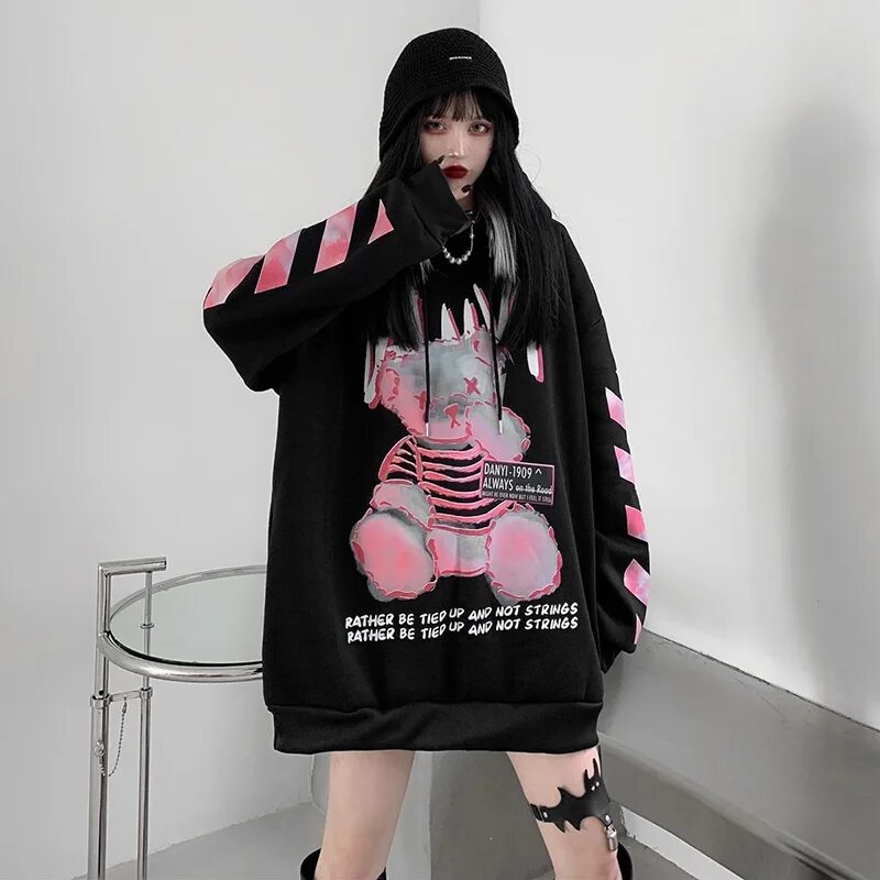 Купить Harajuku Kawaii для женщин кофты Пуловеры для осень 2018 г. Gloved с длин