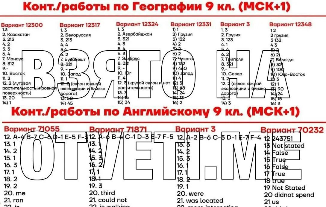 География огэ 13 вариант