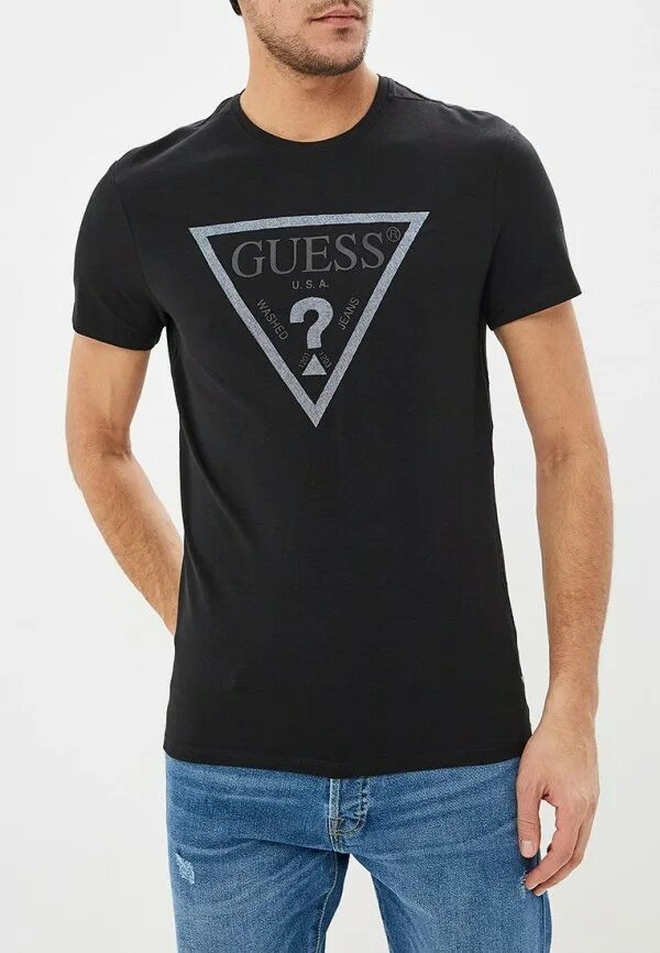 Футболка guess Heritage. Футболка guess 1981 мужская. Футболка guess Jeans мужская чёрная. Майка Гуес мужская.