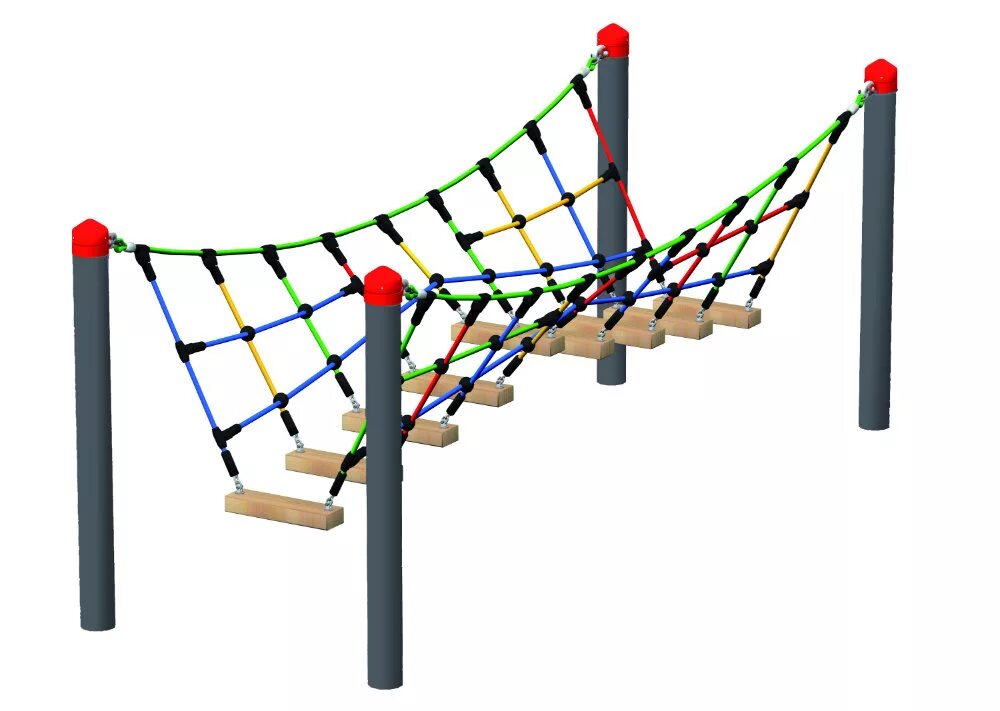 Горизонтальное препятствие. Мостик на детской площадке. Детский подвесной мостик. Качающийся мостик для детских площадок. Полоса препятствий на детской площадке.