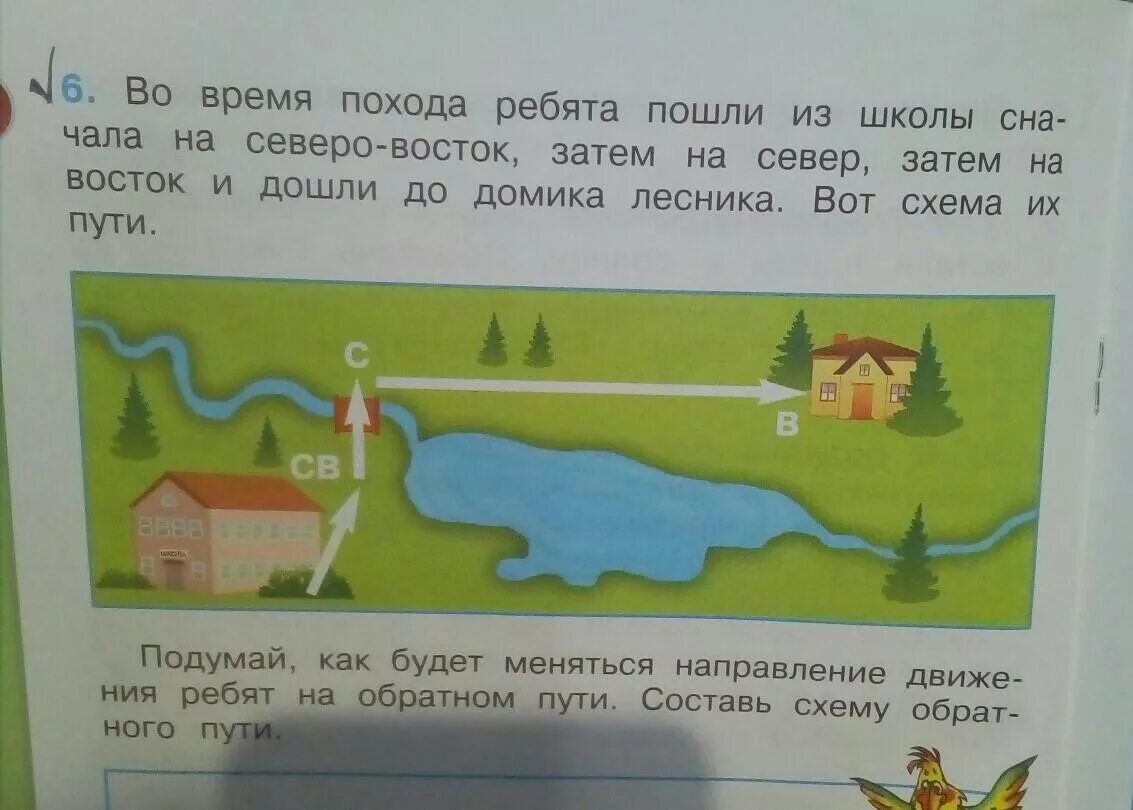 Составь схему обратного пути. Схема обратного пути 2 класс. Подумай как будет меняться направление движения ребят. Схема пути обратно ребят. Во время похода ребята пошли из школы