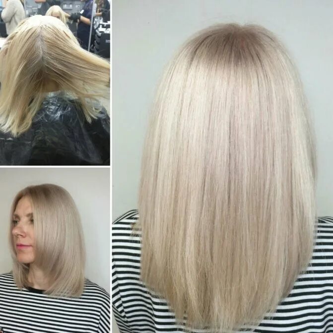 блонд до и после