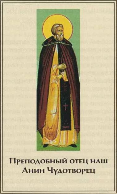 Чудотворцы читать. Прп. Анин монах. Преподобный Анин Халкидонский, пресвитер. Анин Халкидонский Преподобный икона. Прп. Анина пресвитера..