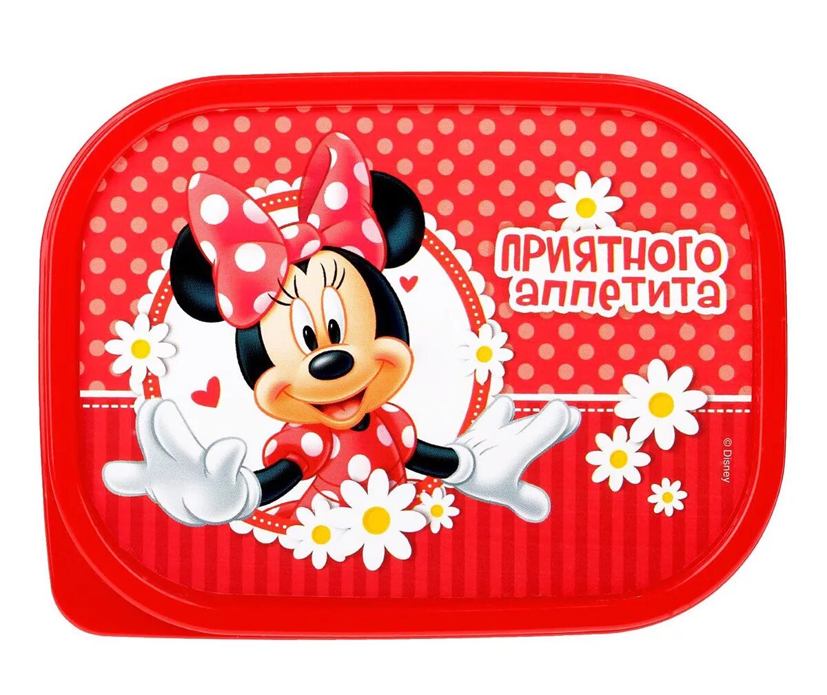 Детский бокс Дисней. Салатник Disney Minnie. Ланч бокс приятного аппетита. Стикер приятного аппетита