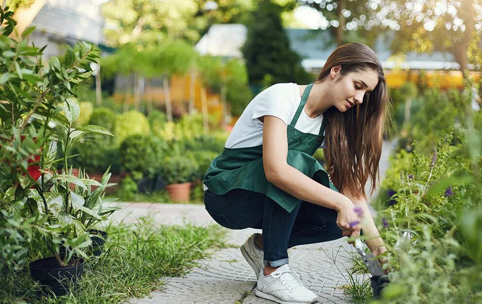 Физическая активность на даче. Gardener. Garden girl. They like gardening