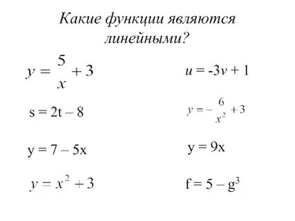 Какую функцию называют линейной 7 класс