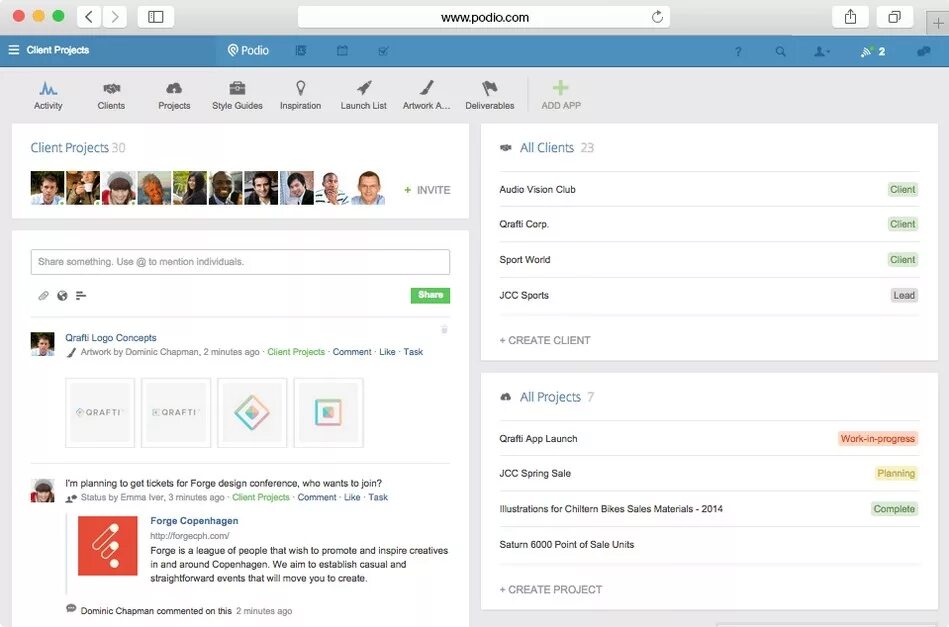 Launch client. Podio управление проектами. Программа подио. Podio программа. Podio обзор.