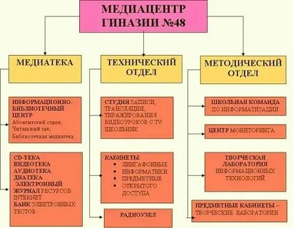 Основные направления медиацентра в школе