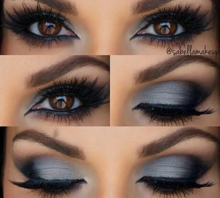 smokey eyes schminken mit 4 farben Anleitung Bilder #beauty #makeup Purple smoke