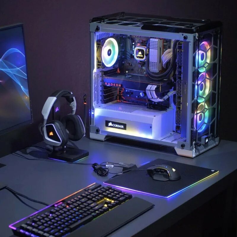 Озон сборка пк. Corsair ICUE Commander Pro. Corsair ICUE PC. Игровая сборка ПК С монитором. Геймерская сборка ПК.